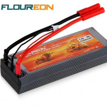 BATERIA DE LIPO 2S 7.4V 5200MAH 30/40C HARD CASE FLOUREON FLO2S30C